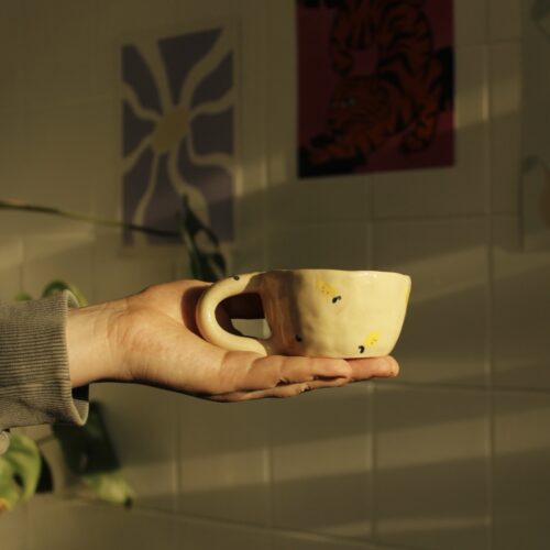 Handmade Cup with Lemons